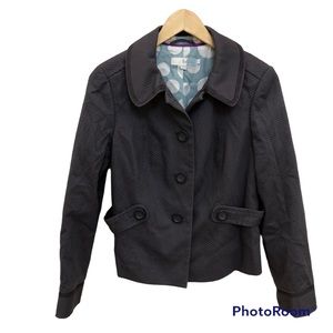 Boden Womens Size 10 Lined Blazer Jacket  Dark Gray